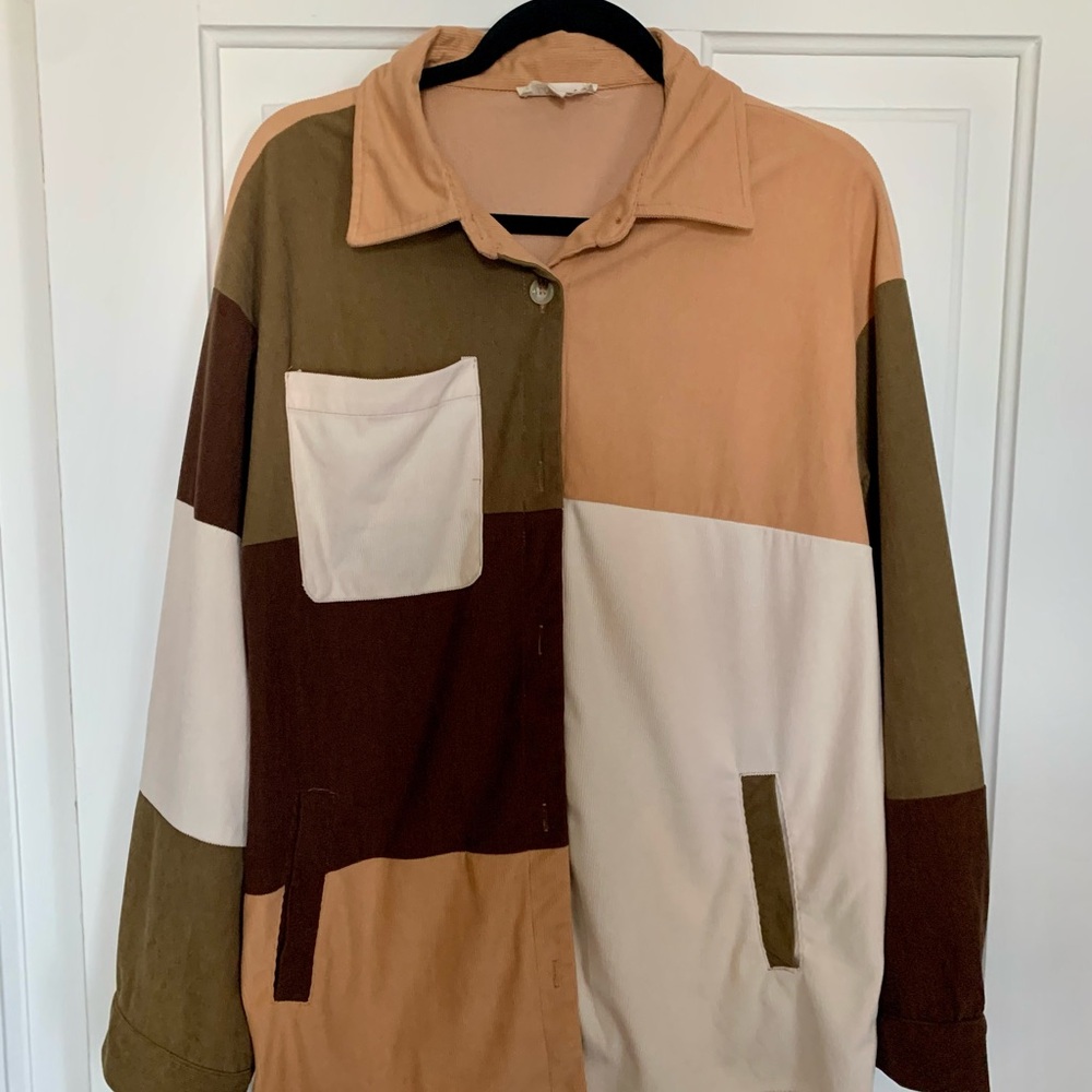 Listicle Color Block Shacket